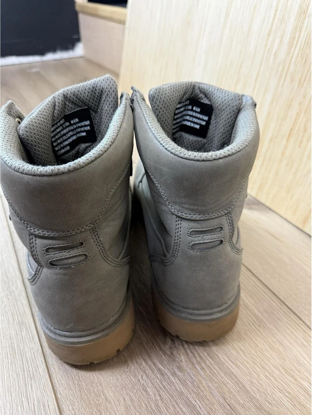 Lugz Combat Boots Mens Size 12 Gray Lace Up Slip Resistant Work MMANTLHD-0823